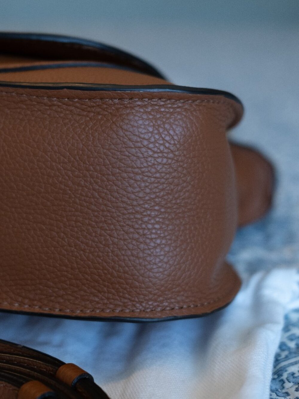 NWOT Chloe Small Marcie Bag Grained Leather in Tan - Picture 7 of 16